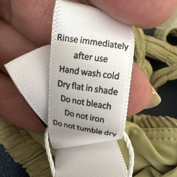 Andie Women's L The Hermosa Swim Top Sage Green Textured NWT - Picture 15 of 16